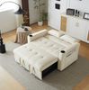 Multifunktions-Schlafsofa Samt Beige, 3-fach verstellbar mit Getränkehalter, 137x76,5x83 cm Bild 2
