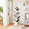 Vasagle Bücherregal, 8 Ebenen, Baumform, Standregal, CD Regal aus Holz für Wohnzimmer, Büro, Weiß von Songmics LBC11WTV1 Bild 3