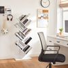 Vasagle Bücherregal, 8 Ebenen, Baumform, Standregal, CD Regal aus Holz für Wohnzimmer, Büro, Weiß von Songmics LBC11WTV1 Bild 2