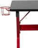 Schreibtisch >Game-Rocker< Halterungen, Carbon optik schwarz / rot - 60x75x120cm (BxHxT) Bild 4