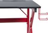Schreibtisch >Game-Rocker< Halterungen, Carbon optik schwarz / rot - 60x75x120cm (BxHxT) Bild 5