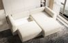 Ecksofa Sofa FLAVIO mit Schlaffunktion Stoff Abriamo Graublau Ottomane Rechts Bild 3