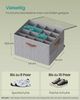 SONGMICS Schuh-Organizer, Schuhaufbewahrung, für 16 Paar Schuhe, Schuhbox, Griffe, platzsparend, Aufbewahrungsbox mit transparentem Deckel, anpassbar, für Schrank, taubengrau Bild 5