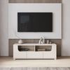 Selsey ‘Valles’ TV-Lowboard mit Schublade und offenen Fächern, 130 cm, kaschmirgrau Bild 2