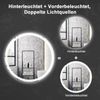 LED Badspiegel mit Beleuchtung 60cm runder Anti-Beschlag Badezimmerspiegel Silber Bild 1