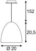 SLV No. 133009 PARA CONE 20 Pendelleuchte rund kupferfarben gebürstet E27 max. 60W Bild 3
