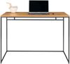 House Nordic Schreibtisch, Eiche Optik mit schwarzem Gestell, 100x45x75 cm Bild 3