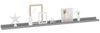 vidaXL Wandregale 4 Stk. Grau 115x9x3 cm 326678 Bild 3