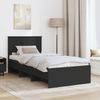 vidaXL Bettrahmen mit Kopfteil Schwarz 80 x 200 cm Holzwerkstoff 3408901 Bild 3
