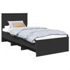 vidaXL Bettrahmen mit Kopfteil Schwarz 80 x 200 cm Holzwerkstoff 3408901 Bild 2