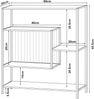 Konsolentisch Beesel 65,5x60x20 cm Schwarz [en. casa] Bild 3
