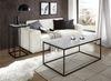 Couchtisch >FARGO< in grau / schwarz, Metall / Glas - 110x45x60cm (BxHxT) Bild 2