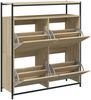 vidaXL Schuhschrank mit 4 Klappen Sonoma-Eiche 100x34x112 cm 3214414 Bild 4