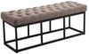 TPFLiving Sitzbank Amor 120 cm - Polsterbank im hochwertiger Polsterung (Stoff Sitzbank mit stabilem Metallgestell matt schwarz, 1-St), Maße (HxBxT): 46 x 120 x 38 cm - Gewicht: 15 kg Bild 2