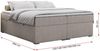 Boxspringbett - Doppelbett mit Multipocket-Matratze - BESS -120x200 - Beige Stoff - H3 Bild 5