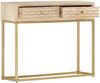 vidaXL Konsolentisch Golden 90 × 30 × 75 cm Massivholz Mango 286505 Bild 2