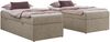 Boxspringbett 90x200 Polsterbett ZERO 90 Einzelbett ohne Kopfteil, inkl. Stauraum & Multipocket-Matratze, Hotelbett - Dunkelbeige Strukture - H3 - Topper T25 Bild 4