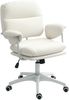 Stuhl 65x64x88-98 cm, höhenverstellbar und kippbar, gepolstert, Bonded Leather weiß Bild 2