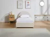 Vente-unique - LIRIMO Bett StoffSamt Beige - B 202 cm x H 87 cm x L 103 cm Bild 3