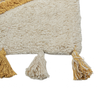 Teppich Baumwolle beige gelb 80 x 150 cm abstraktes Muster BINGOL Bild 5