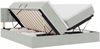 vidaXL Bett mit LED-Lichtleisten Hellgrau 200 x 200 cm Samt 3371639 Bild 2