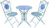 HTI-Living Garten-Essgruppe Sitzgruppe Metall Bistro Set mit Motiv Blüten für Balkon und Terrasse, (Set, 3-tlg, 1 Tisch 2 Stühle), Sitzgruppe Essgruppe Balkonset Bild 2