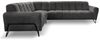 Beautysofa Ecksofa mit Metallbeine in schwarzer VOLARE L, mit höchstem Sitzkomfort, ohne Schlaffunktion Bild 2