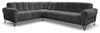 Beautysofa Ecksofa mit Metallbeine in schwarzer VOLARE L, mit höchstem Sitzkomfort, ohne Schlaffunktion Bild 4