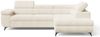 GRAINGOLD Ecksofa L-Form Argon L, Couch mit Wellenfeder, mit Schlaffunktion und Bettkasten, Cord-Stoff, Beige, Rechts Bild 2