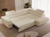GRAINGOLD Ecksofa L-Form Argon L, Couch mit Wellenfeder, mit Schlaffunktion und Bettkasten, Cord-Stoff, Beige, Rechts Bild 5