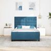 vidaXL Boxspringbett mit Kopfteil Dunkelblau 140 x 190 cm Samt 3344943 Bild 3