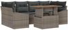 vidaXL Garten Essgruppe mit Kissen 7 pcs Grau und Braun 3349789 Bild 2