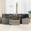vidaXL Garten Essgruppe mit Kissen 7 pcs Grau und Braun 3349789 Bild 3