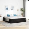 vidaXL Ottoman-Bett mit Matratzen Schwarz 200x200 cm Samt 3311269 Bild 3