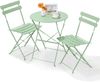 TLGREEN Balkonset Gartenmöbel Bistro Set Metall, (UV-Beständig & Rostfrei, Wetterfest, Balkonmöbel Klappbar für Balkon, Terrasse, Café, Garten), Outdoor Sitzgarnitur, 2 Klappstuhl 1 Klapptisch Bild 2