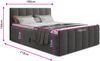 Boxspringbett Star Lux mit Fußteil, 2 Bettkästen und Matratzentopper - Doppelbett mit Topper, Bonell-Matratze, Polsterbett, Bett (Beige (Inari 22), 180 x 200 cm) Bild 4