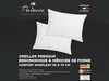 Vente-unique - AUXENCE Kopfkissen StoffStoff Weiß - B 50 cm x H 10 cm x L 70 cm Bild 2