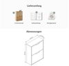 Planetmöbel 2 x Schuhschrank schmal mit 2 Klappen platzsparender Schuhregal mit 4 Ablagen, Schuhkommode für Diele, Flur, Garderobe 60 x 23 x 80,5 cm, Gold Eiche Bild 3