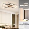 ZMH LED Deckenleuchte Modern Deckenlampe - Holz 3000K Warmweiß Schlafzimmerlampe Schwarz Rechteck Design 24W Küchenlampe Flurlampe Wohnzimmerlampe für Küche Wohnzimmer Schlafzimmer Esszimmer Bild 2