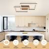 ZMH LED Deckenleuchte Modern Deckenlampe - Holz 3000K Warmweiß Schlafzimmerlampe Schwarz Rechteck Design 24W Küchenlampe Flurlampe Wohnzimmerlampe für Küche Wohnzimmer Schlafzimmer Esszimmer Bild 5