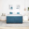 vidaXL Bettrahmen mit Matratze Dunkelblau 140 x 200 cm Stoff 3399294 Bild 3