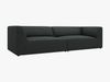 Micadoni Sofa Ruby 4-Sitzer Kord Scala Schwarz Bild 2