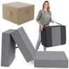 Bestschlaf Klappmatratze Spar-Set inkl. Husse & Transporttasche, Polyester, Grau / Creme, 90x200 cm Bild 5
