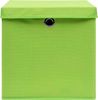 vidaXL Aufbewahrungsboxen mit Deckeln 4 Stk. Grün 32x32x32 cm Stoff 288370 Bild 4
