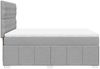 vidaXL Boxspringbett mit Matratze Hellgrau 140x200 cm Stoff 3291698 Bild 5