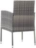 vidaXL Gartenstühle mit Kissen in Dunkelgrau 4 Stk. Grau Polyrattan 318708 Bild 5