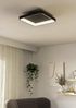EGLO LED Deckenleuchte Loretello, dimmbare quadratische Deckenlampe mit Fernbedienung, Farbtemperatur einstellbar, 35x35 cm, Schwarz Weiß, energiesparend, Wohnzimmer Büro Bild 5