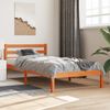 vidaXL Massivholzbett ohne Matratze Wachsbraun 90x190 cm Kiefernholz 844138 Bild 1