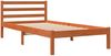 vidaXL Massivholzbett ohne Matratze Wachsbraun 90x190 cm Kiefernholz 844138 Bild 3