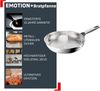Tefal Bratpfanne Emotion+, Edelstahl (1-tlg), Premium Edelstahl, Induktion, spülmaschinenfest, hochglanzpoliert Bild 3